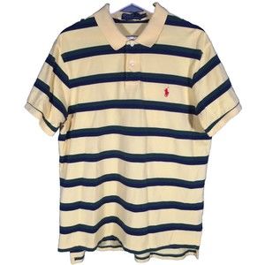 Polo by Ralph Lauren Vintage Preppy Small Pony Striped Polo Shirt Men’s XLarge